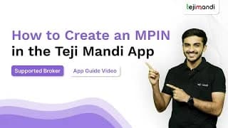 How to Create MPIN in the Teji Mandi App?